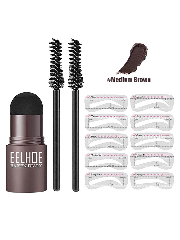 VIP Professional One Step Eyebrow Stamp Shaping Set Enhancer Waterproof Makeup Beauty Products For Women Eye Brow Templates
