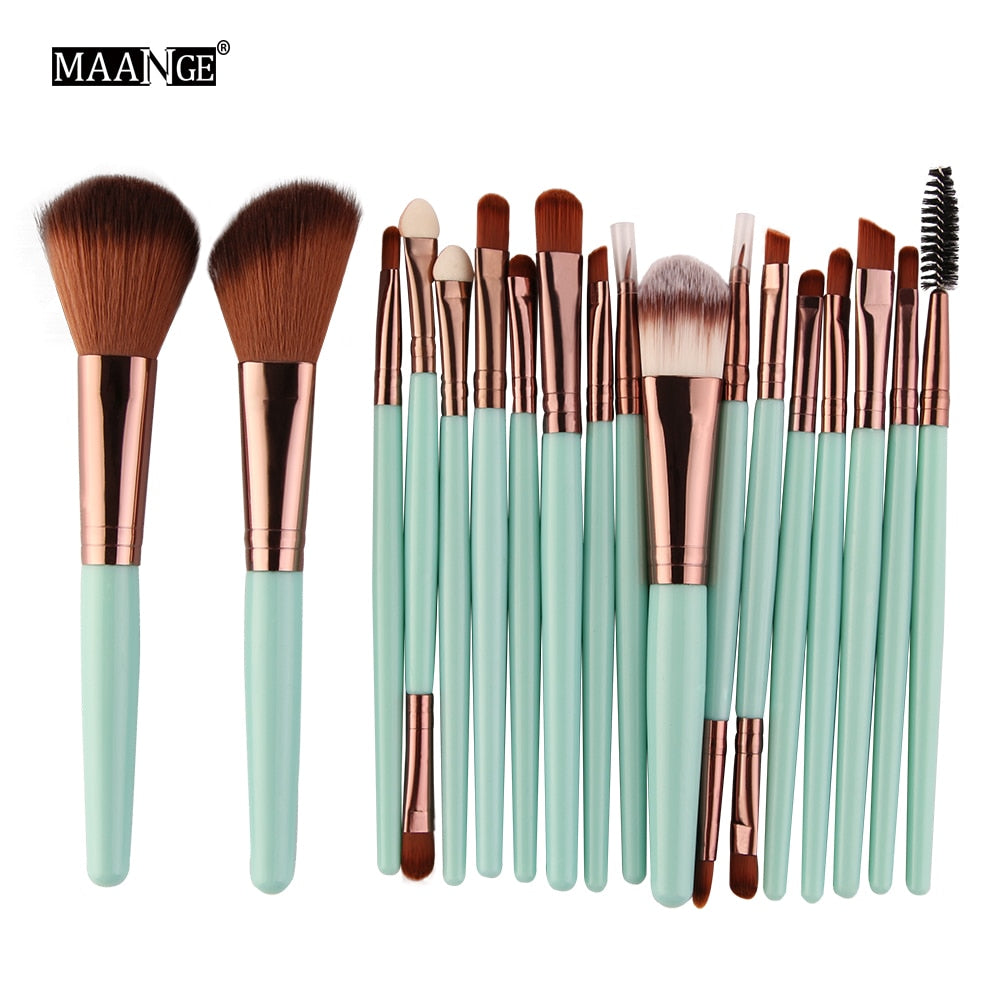 MAANGE 6/15 Pcs Makeup Brushes Tool Set Cosmetic Powder Eye Shadow Foundation Blush Blending Beauty Make Up Brush Maquiagem