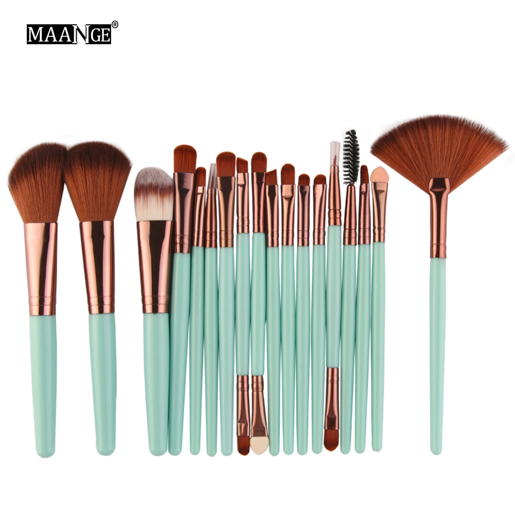 MAANGE 6/15 Pcs Makeup Brushes Tool Set Cosmetic Powder Eye Shadow Foundation Blush Blending Beauty Make Up Brush Maquiagem