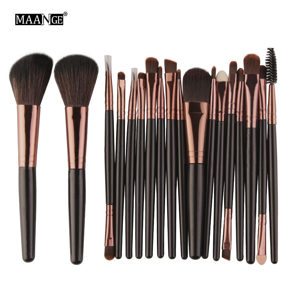 MAANGE 6/15 Pcs Makeup Brushes Tool Set Cosmetic Powder Eye Shadow Foundation Blush Blending Beauty Make Up Brush Maquiagem