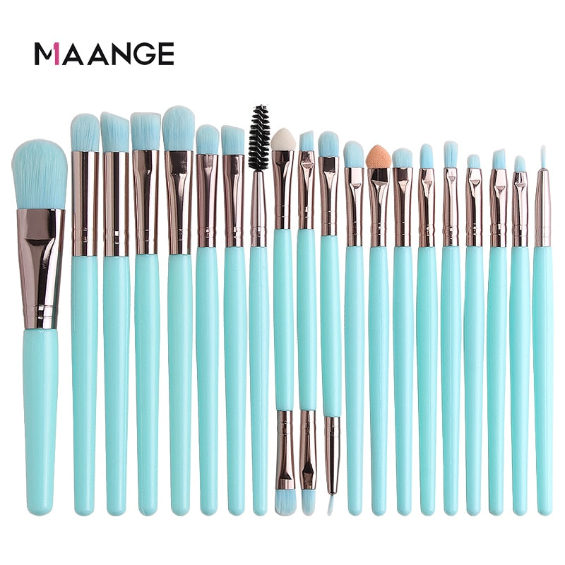 MAANGE 6/15 Pcs Makeup Brushes Tool Set Cosmetic Powder Eye Shadow Foundation Blush Blending Beauty Make Up Brush Maquiagem