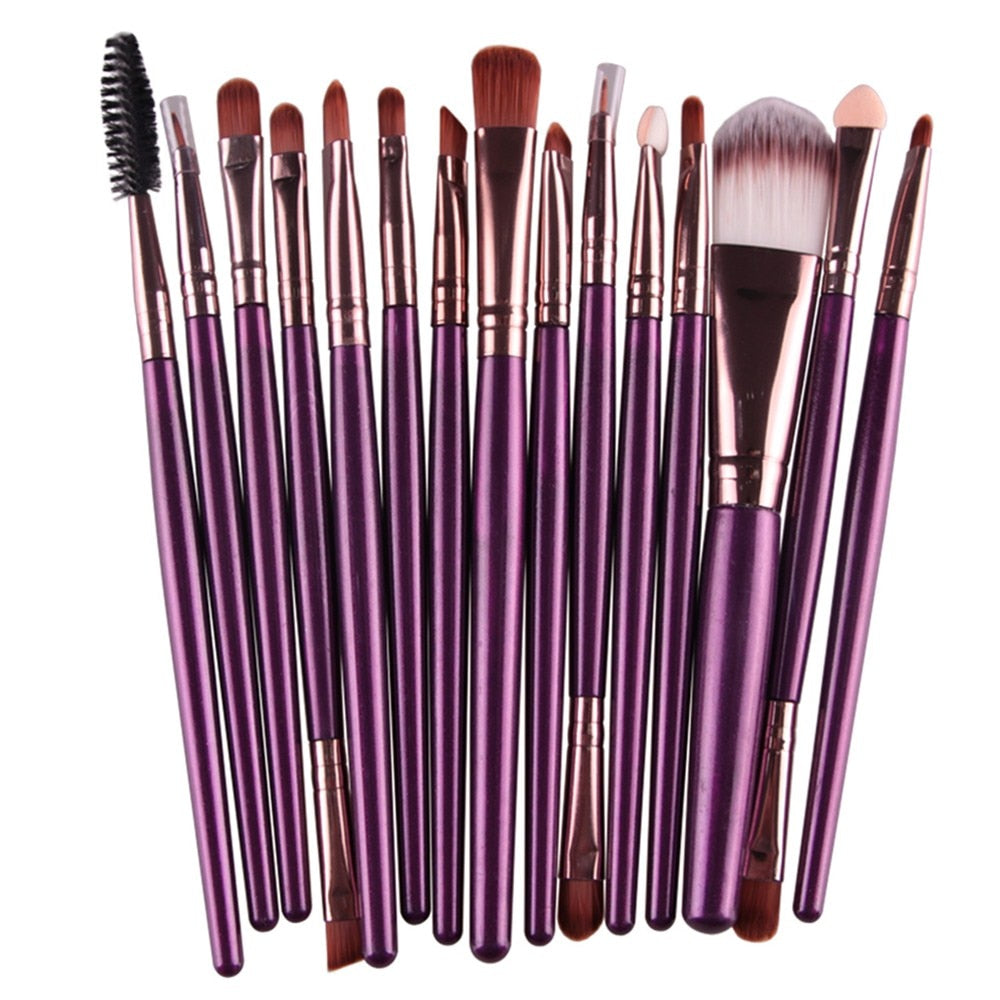 MAANGE 6/15 Pcs Makeup Brushes Tool Set Cosmetic Powder Eye Shadow Foundation Blush Blending Beauty Make Up Brush Maquiagem