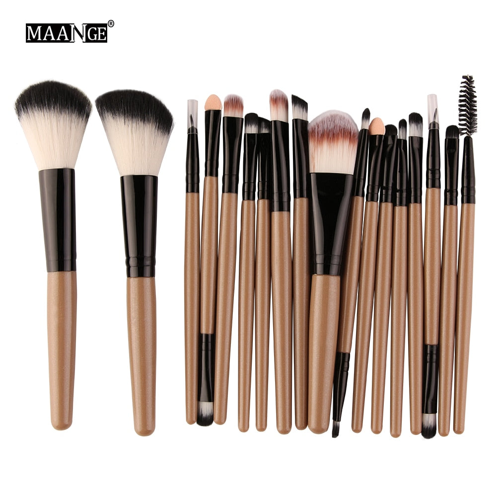 MAANGE 6/15 Pcs Makeup Brushes Tool Set Cosmetic Powder Eye Shadow Foundation Blush Blending Beauty Make Up Brush Maquiagem