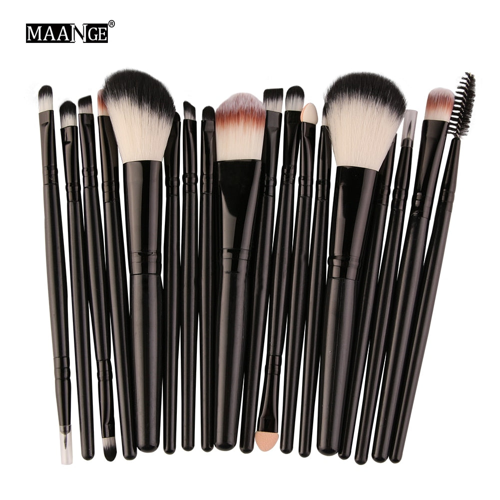 MAANGE 6/15 Pcs Makeup Brushes Tool Set Cosmetic Powder Eye Shadow Foundation Blush Blending Beauty Make Up Brush Maquiagem