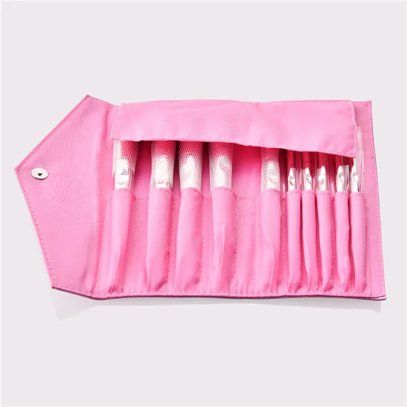 10pcs Rose Gold Makeup Brushes Set for Eye Shadow Face Foundation Brush Cosmetic Tools women Pro Facial Makeup Brush Set T10154