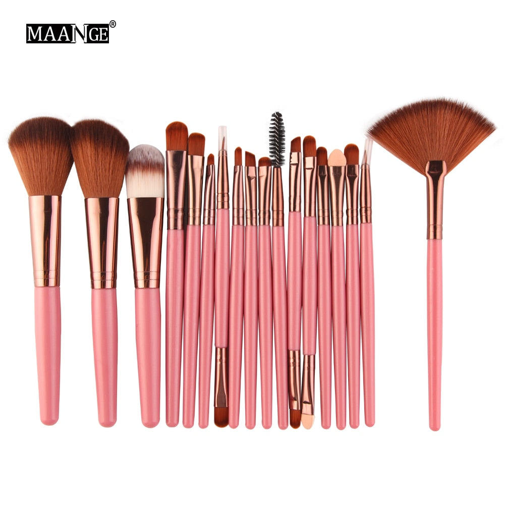 MAANGE 6/15 Pcs Makeup Brushes Tool Set Cosmetic Powder Eye Shadow Foundation Blush Blending Beauty Make Up Brush Maquiagem