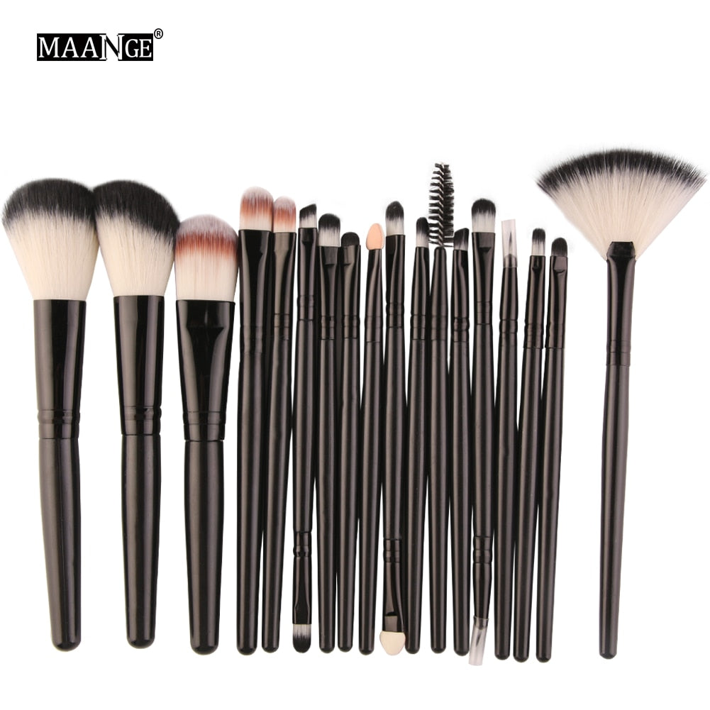 MAANGE 6/15 Pcs Makeup Brushes Tool Set Cosmetic Powder Eye Shadow Foundation Blush Blending Beauty Make Up Brush Maquiagem