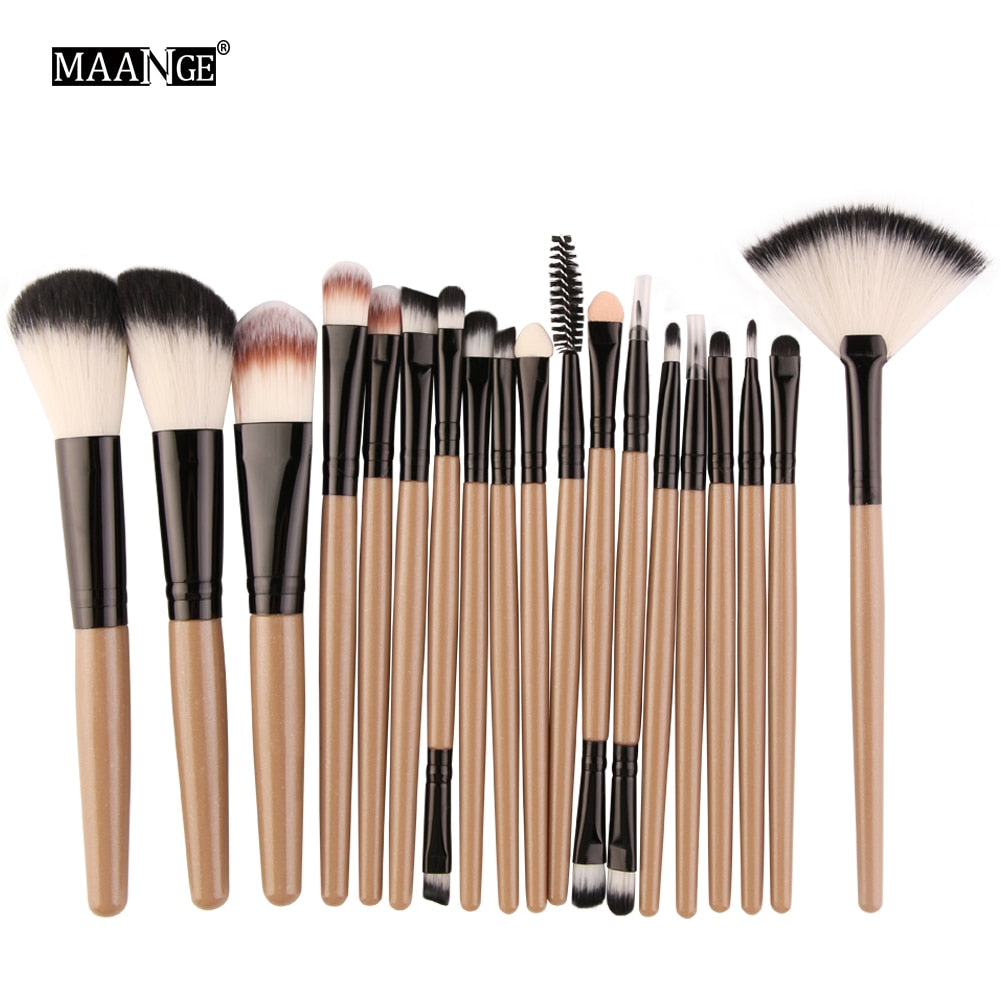 MAANGE 6/15 Pcs Makeup Brushes Tool Set Cosmetic Powder Eye Shadow Foundation Blush Blending Beauty Make Up Brush Maquiagem