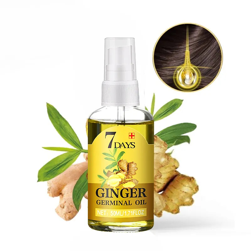 Fast Hair Growth Men Women Ginger Growth Hair Oil Treatment Anti Hair Loss Scalp Treatment Serum Products Beauty Health