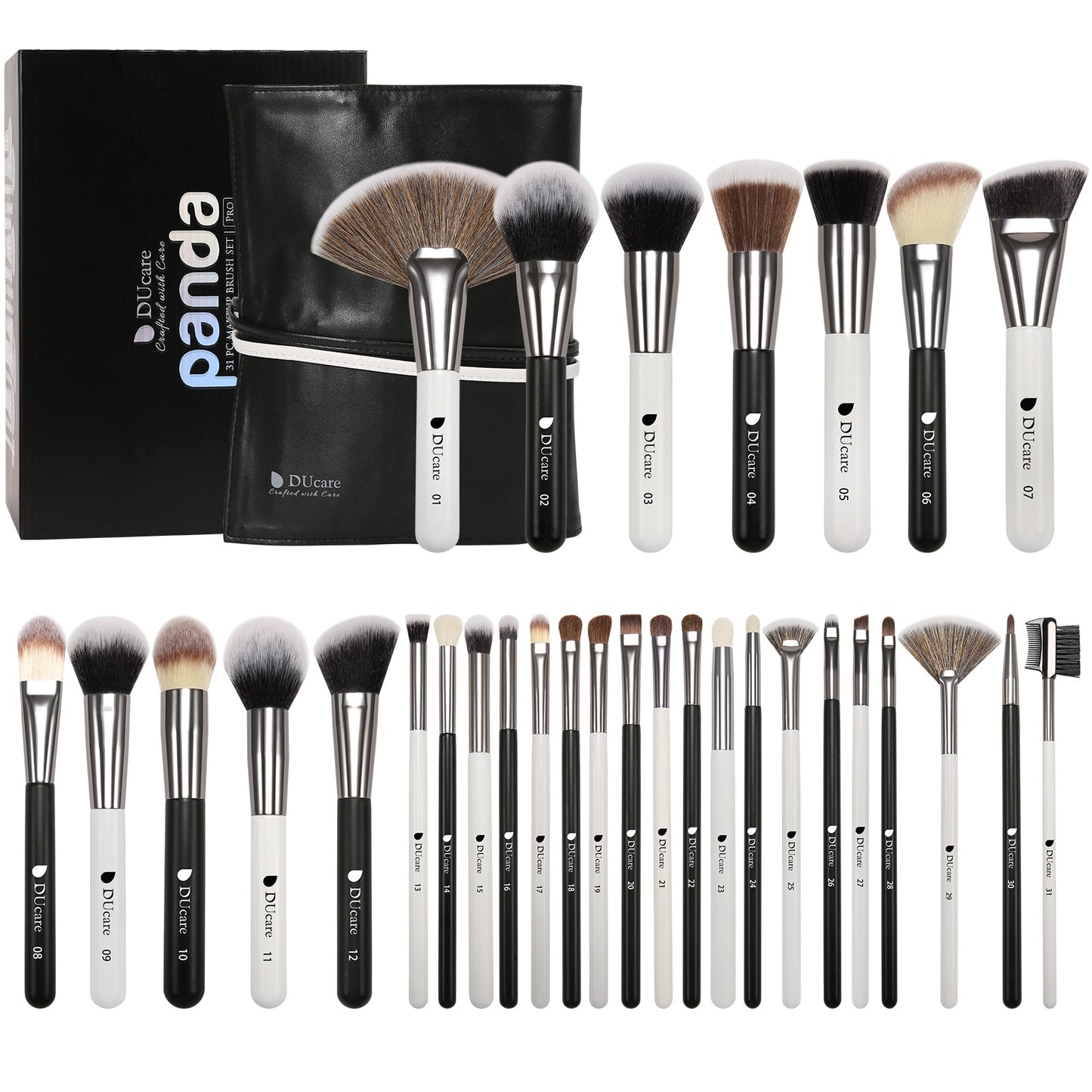 DUcare Black makeup brush Professional Makeup Eyeshadow Foundation Powder Soft Synthetic Hair Makeup Brushes brochas maquillaje