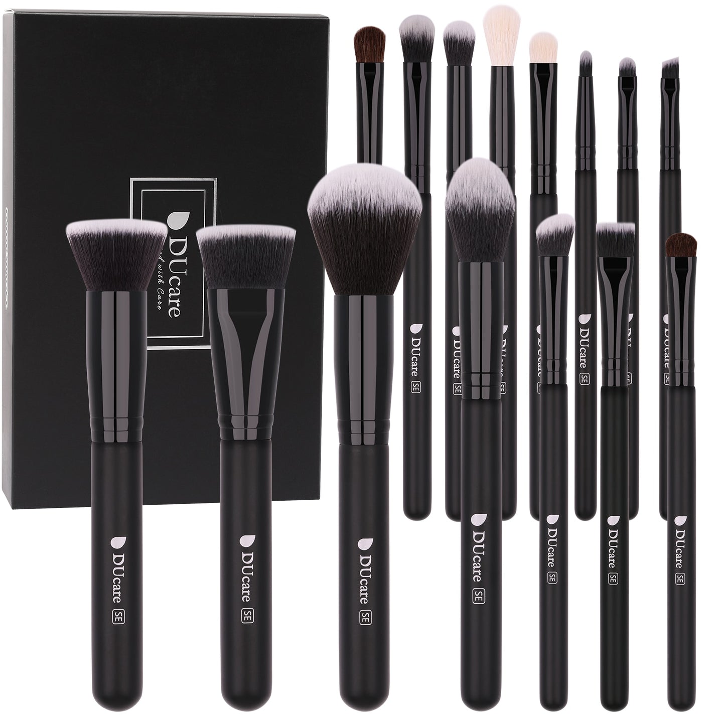 DUcare Black makeup brush Professional Makeup Eyeshadow Foundation Powder Soft Synthetic Hair Makeup Brushes brochas maquillaje