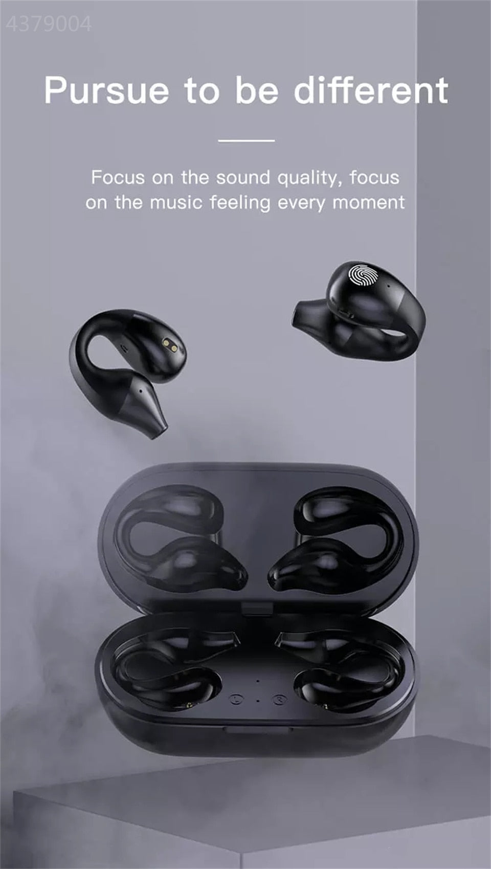 NEW Original Bone Conduction Bluetooth Headsets Open Ear Clip Wireless Headphones with Mic Sports Earphones for iphone