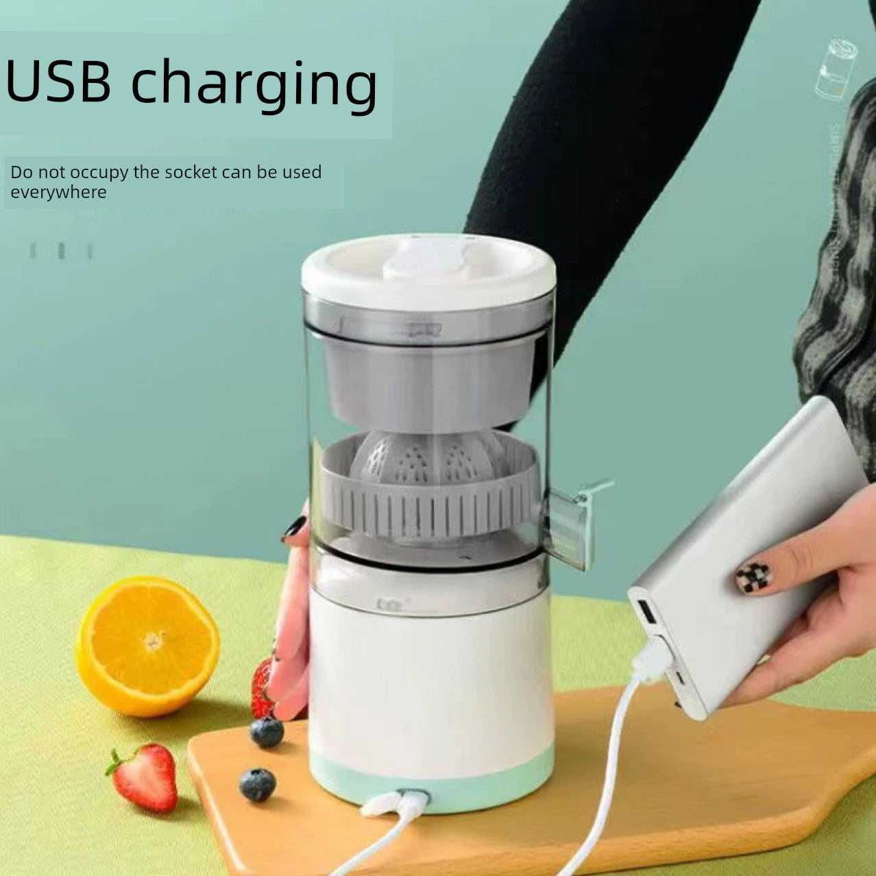 Treville Multifunction Juicer Orange Squeezer USB Rechargeable Portable Household Source Juice Machine without Blade 1