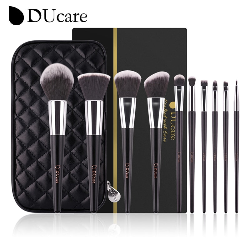 DUcare Black makeup brush Professional Makeup Eyeshadow Foundation Powder Soft Synthetic Hair Makeup Brushes brochas maquillaje