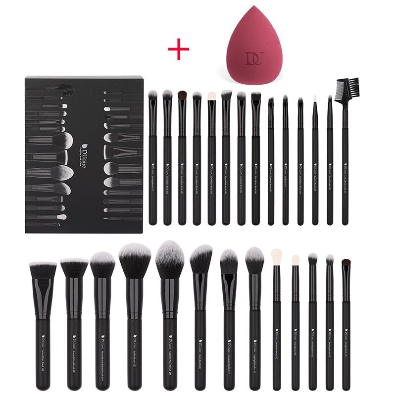 DUcare Black makeup brush Professional Makeup Eyeshadow Foundation Powder Soft Synthetic Hair Makeup Brushes brochas maquillaje