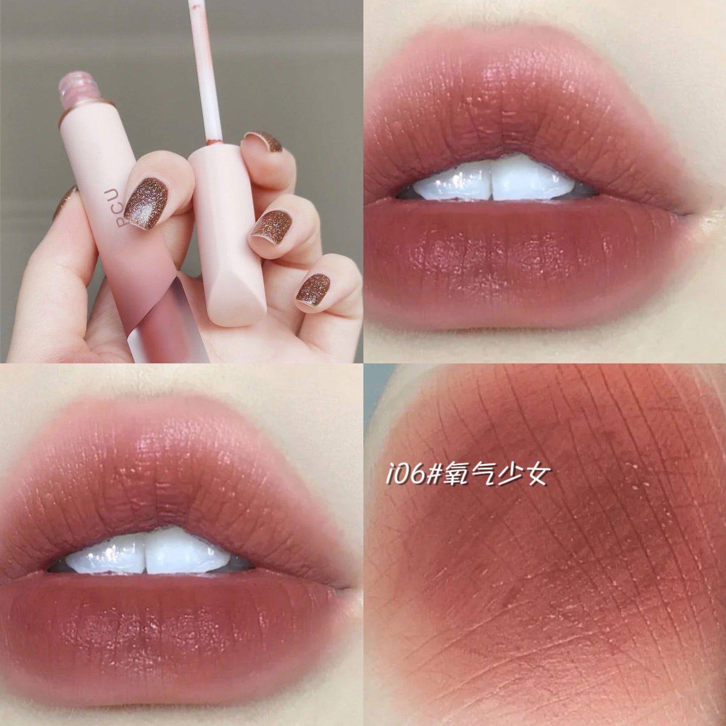 Lip Gloss Matte Velvet Lip Mud Nude Matte Chocolate Lipstick Red Lip Tint Lip Glaze Korean Waterproof Lasting Makeup Cosmetics