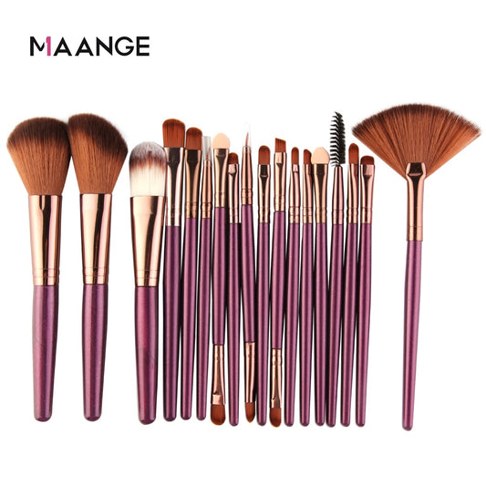 MAANGE 6/15 Pcs Makeup Brushes Tool Set Cosmetic Powder Eye Shadow Foundation Blush Blending Beauty Make Up Brush Maquiagem